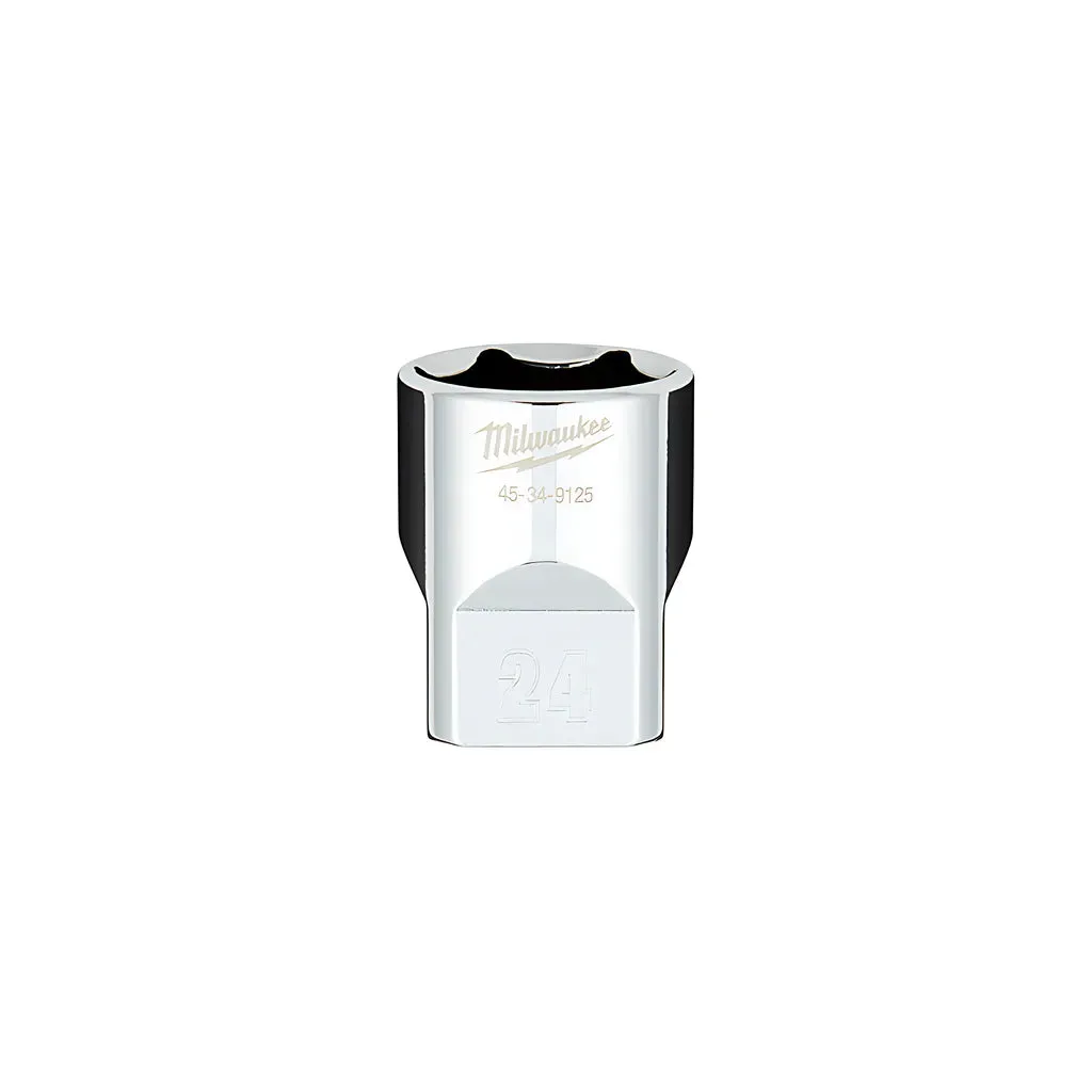 1/2 in. Drive 24MM Metric 6-Point Socket with FOUR FLAT™ Sides