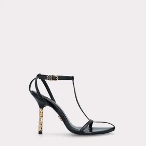 ADA 13 BLACK LEATHER SANDALS