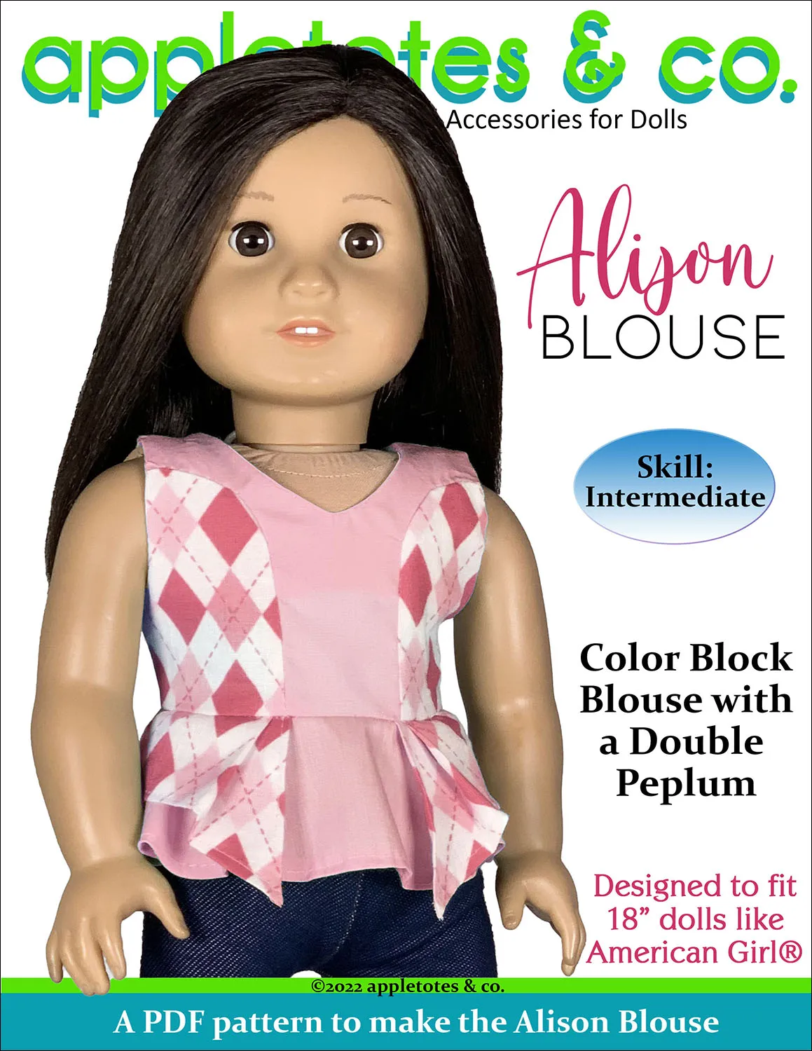 Alison Blouse 18 Inch Doll Sewing Pattern