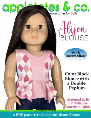 Alison Blouse 18 Inch Doll Sewing Pattern