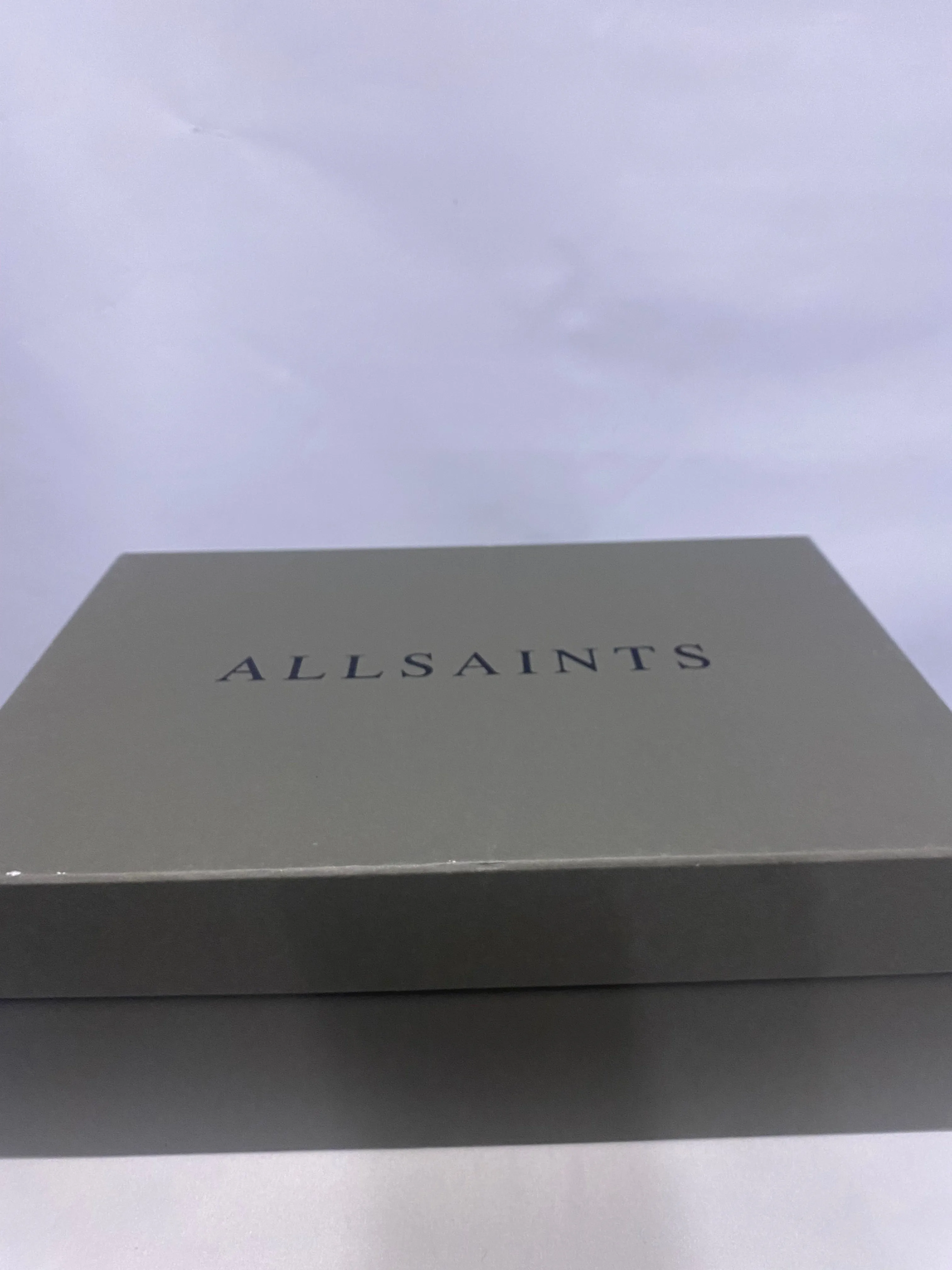 AllSaints Nina Black Studded Sandals In Box