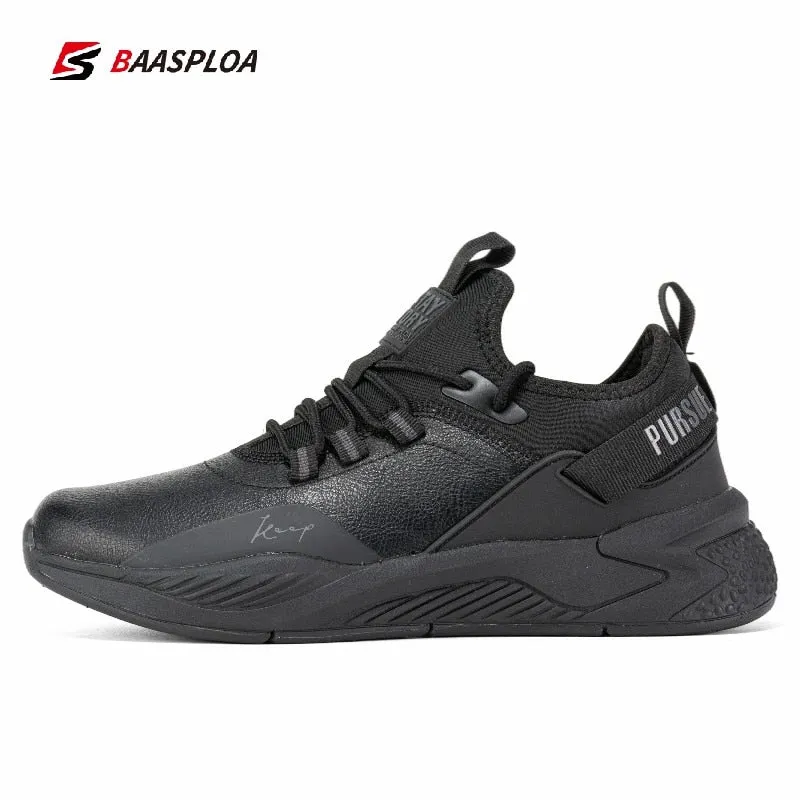 Baasploa 2023 Men Running Shoes Non-slip Shock Absorption Sneaker Lightweight Tennis Shoe Waterproof Man Breathable Casual Shoes