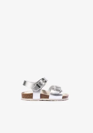 Baby's Silver Bio Sandals Metallized