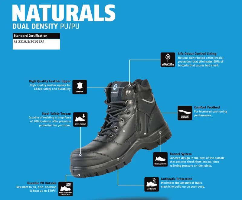 Bata - Safety Boots - Saturn Naturals Black (Size 3)
