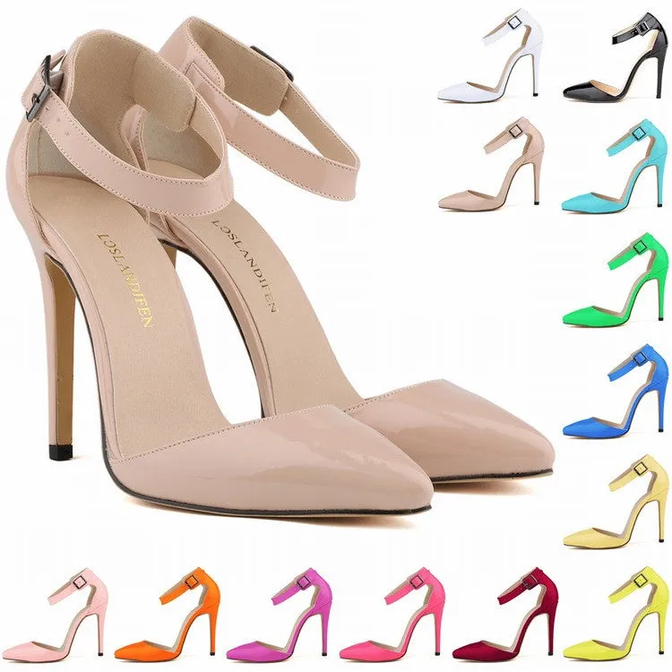 Beauty Pointed High Heel Patent Leather Shoes