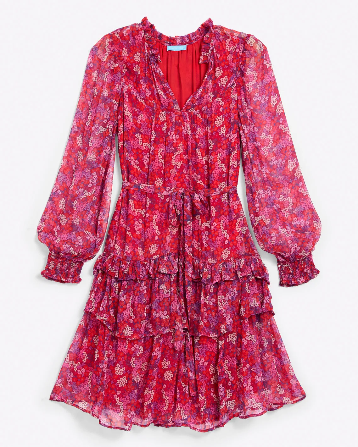 Brandi Tie Waist Dress in Garden Mum