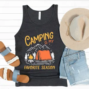 Camping Season Outdoor Adventure Shirt | Camping Gift | Unisex Jersey Tank Top