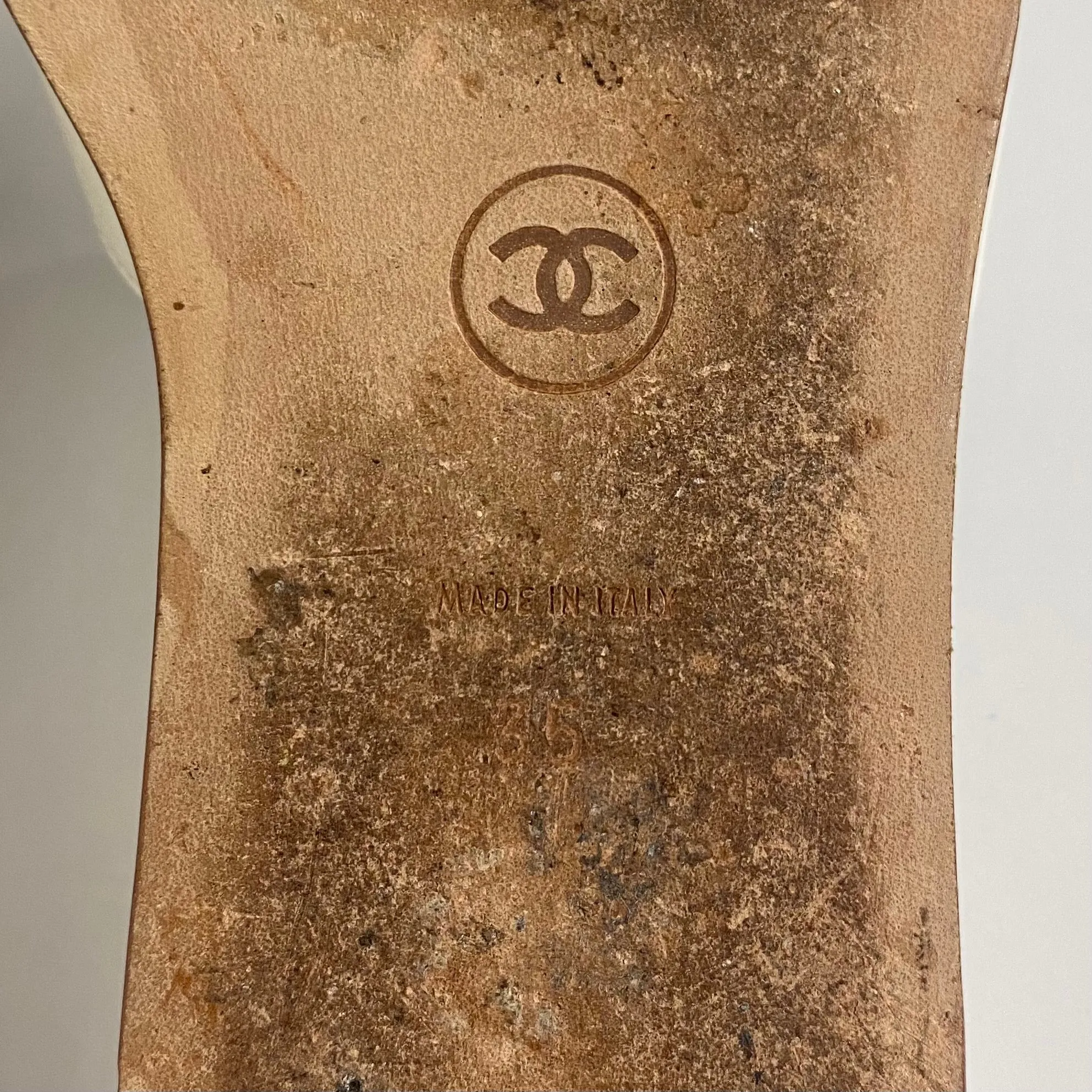 Chanel Vintage CC Slide Sandals