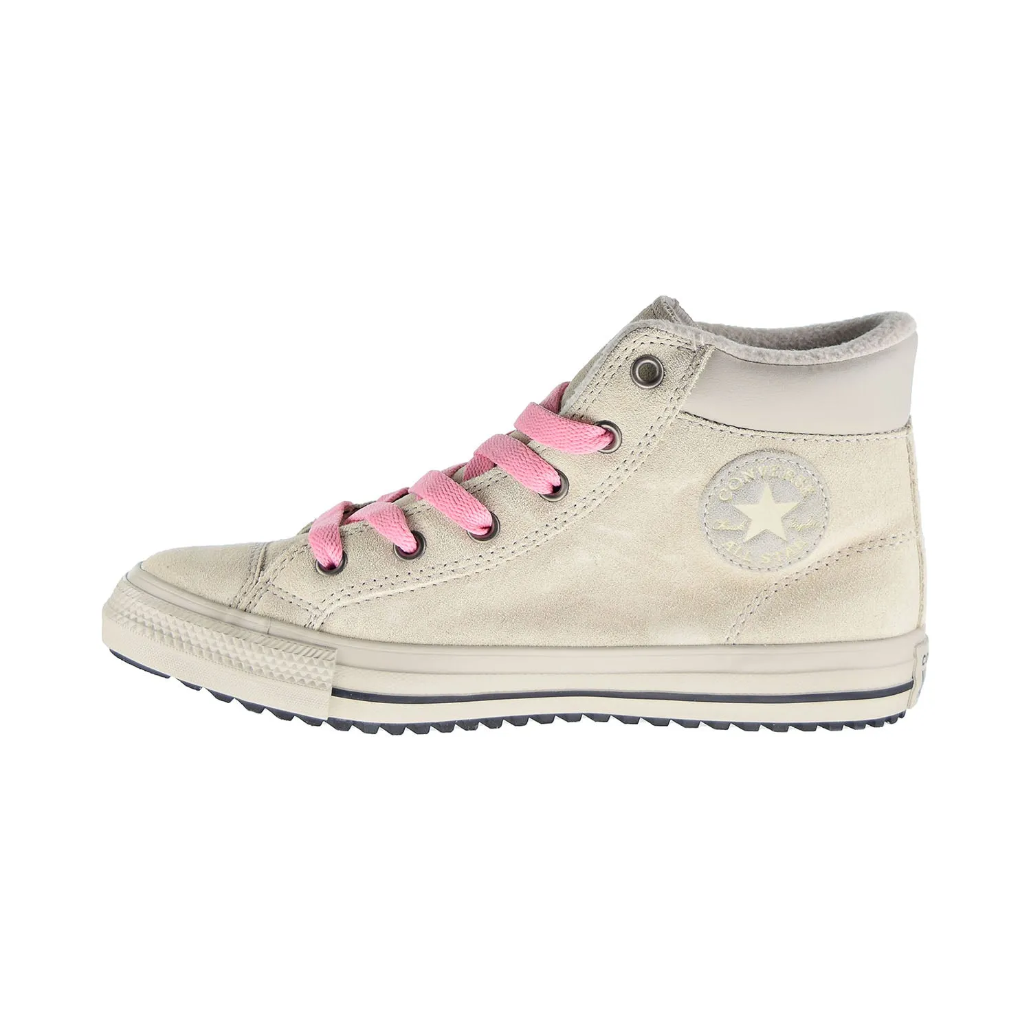 Converse Chuck Taylor All Star PC Boot Hi Kids' Shoes Natural Ivory-Pink