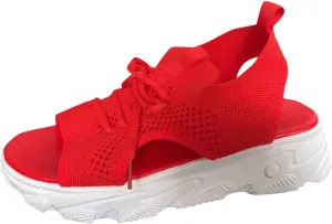Cute Sandals for Women Summer Washable Slingback Orthopedic Slide Sport Sandals Causal Mesh Open Toe Platform Wedge Sandal with Arch Support Comfy Sports Knit Shoes