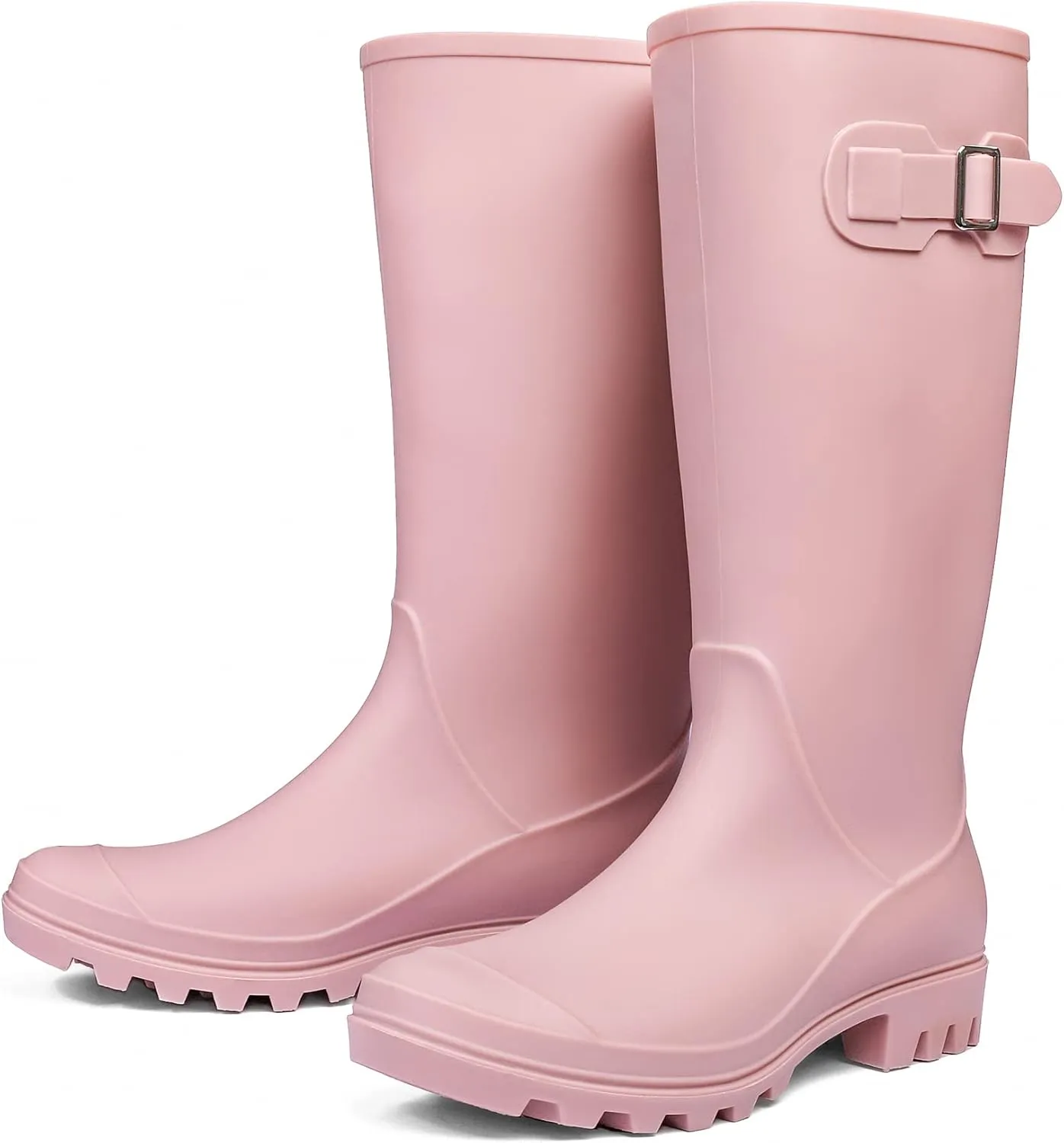 DKSUKO Women's Tall Rain Boots Garden Boots Waterproof Wellington Rubber Boots