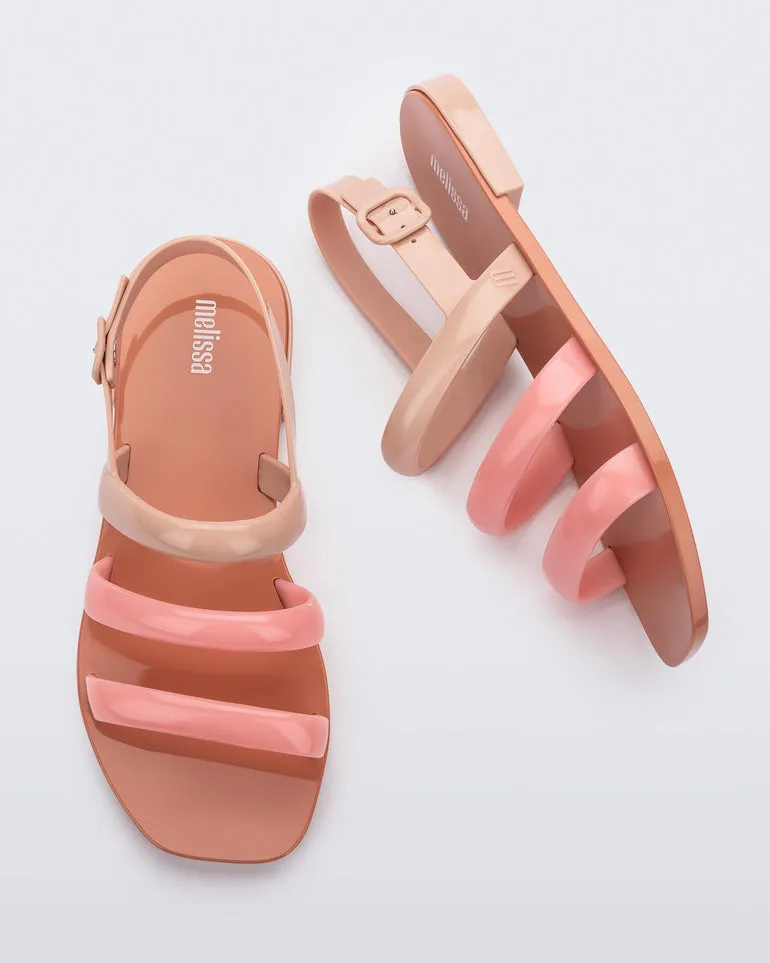 Essential Wave Sandal | Beige/Pink