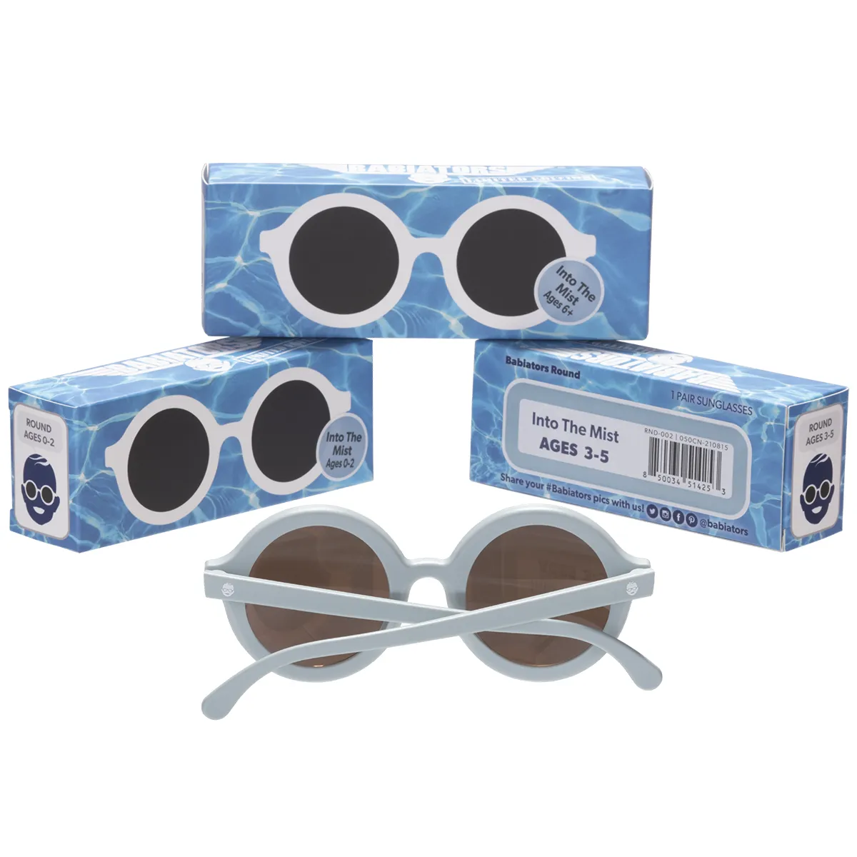 Euro Round Sunglasses -  Into the Mist with Amber Lens by Babiators