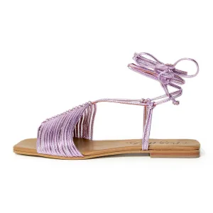 Eva Flats Sandals - Lila