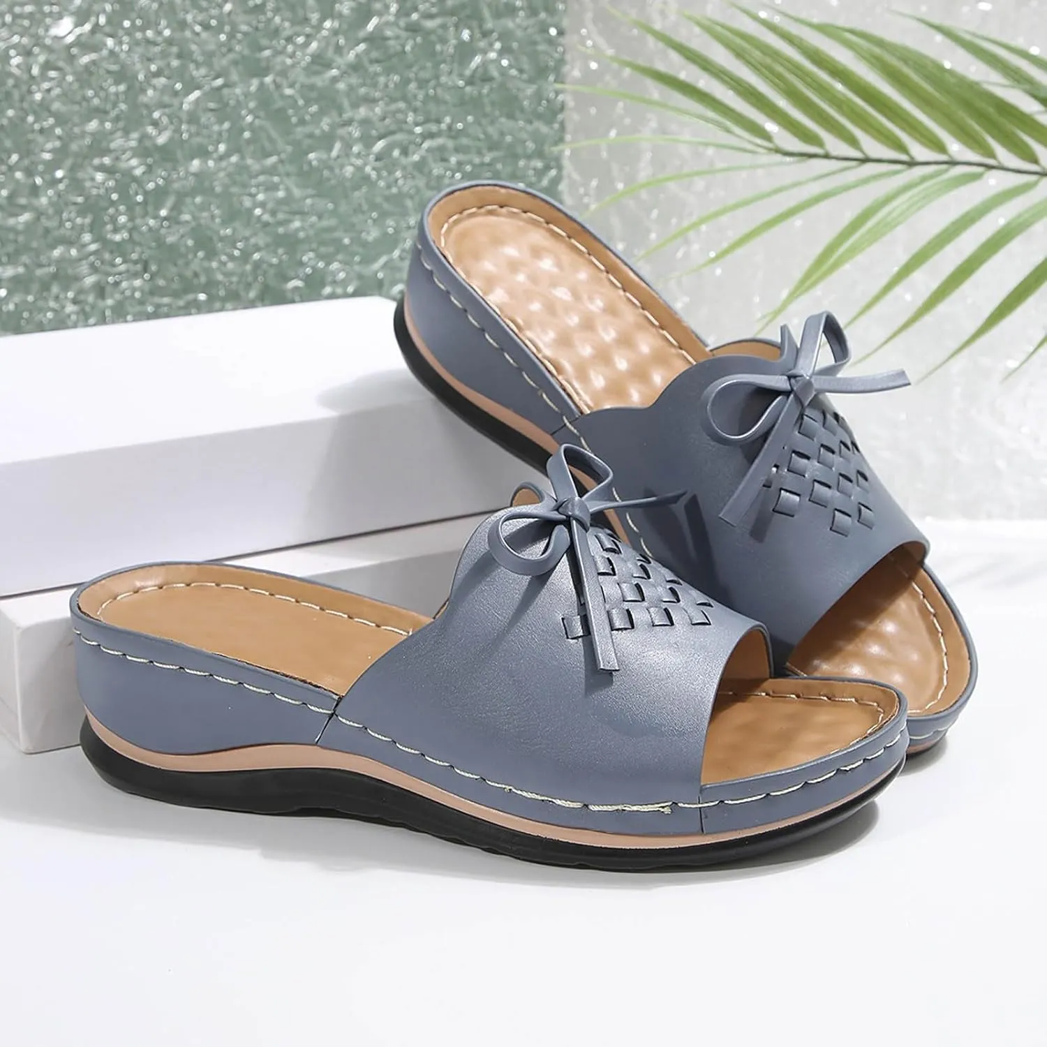 Fashionable Women's Slippers Comfortable Open Toe Wedge Sandals for Casual Relaxation Summer Stylish Footwear