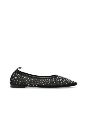 Flat Shoes With Crystal Embellishment