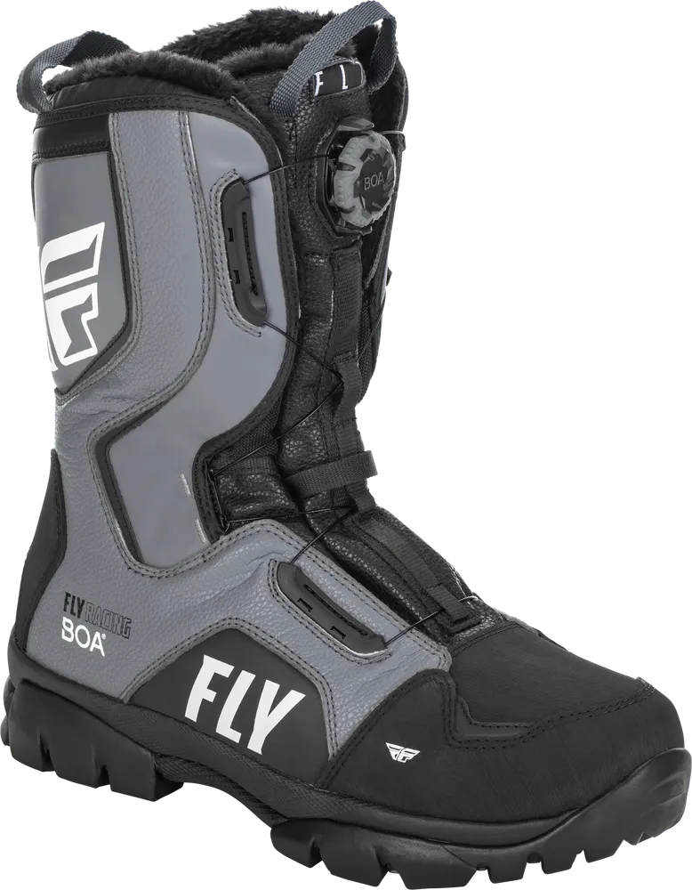 Fly Racing Marker BOA Snowmobile Boot Black Grey