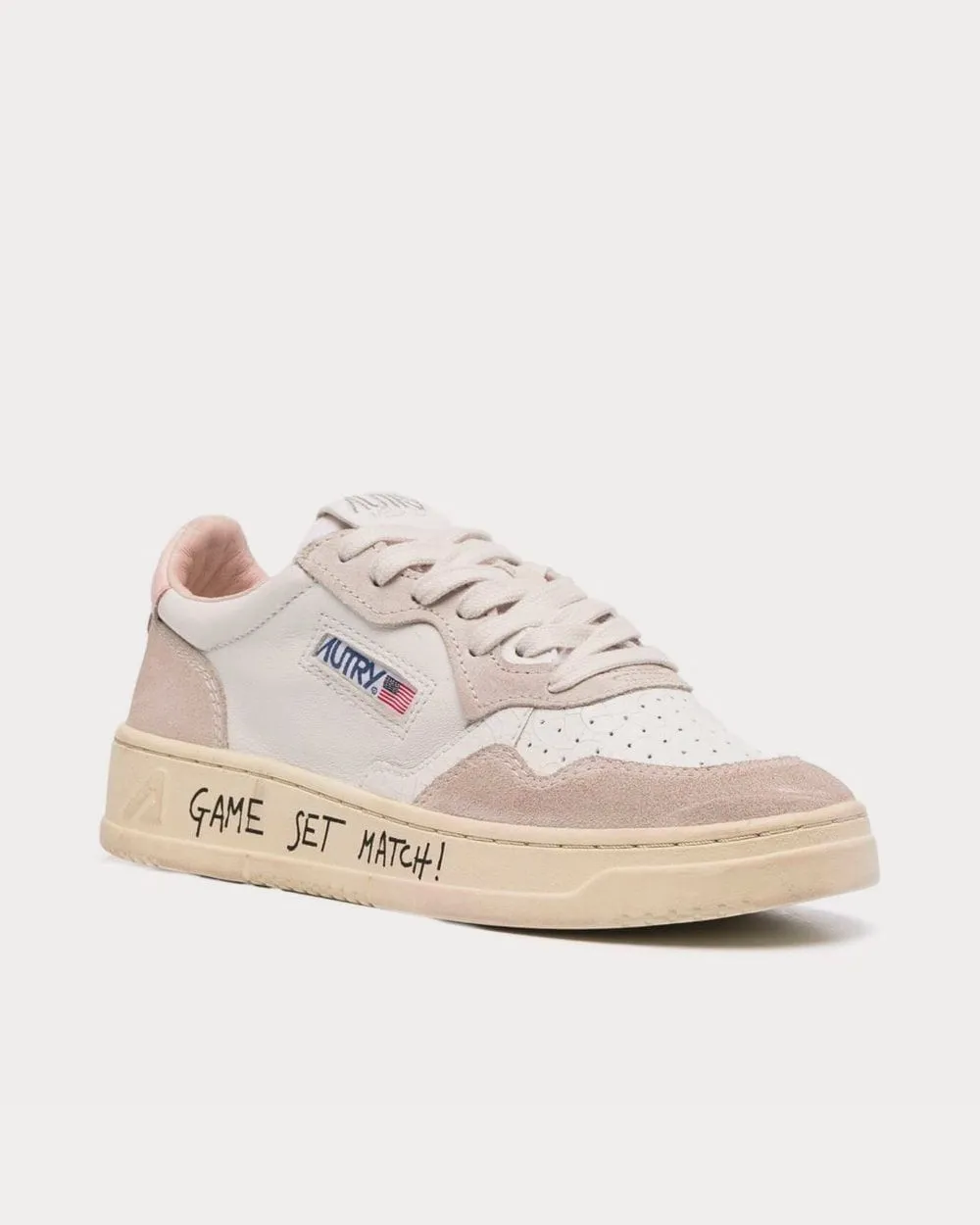 Game Set Match! Cream / White Low Top Sneakers