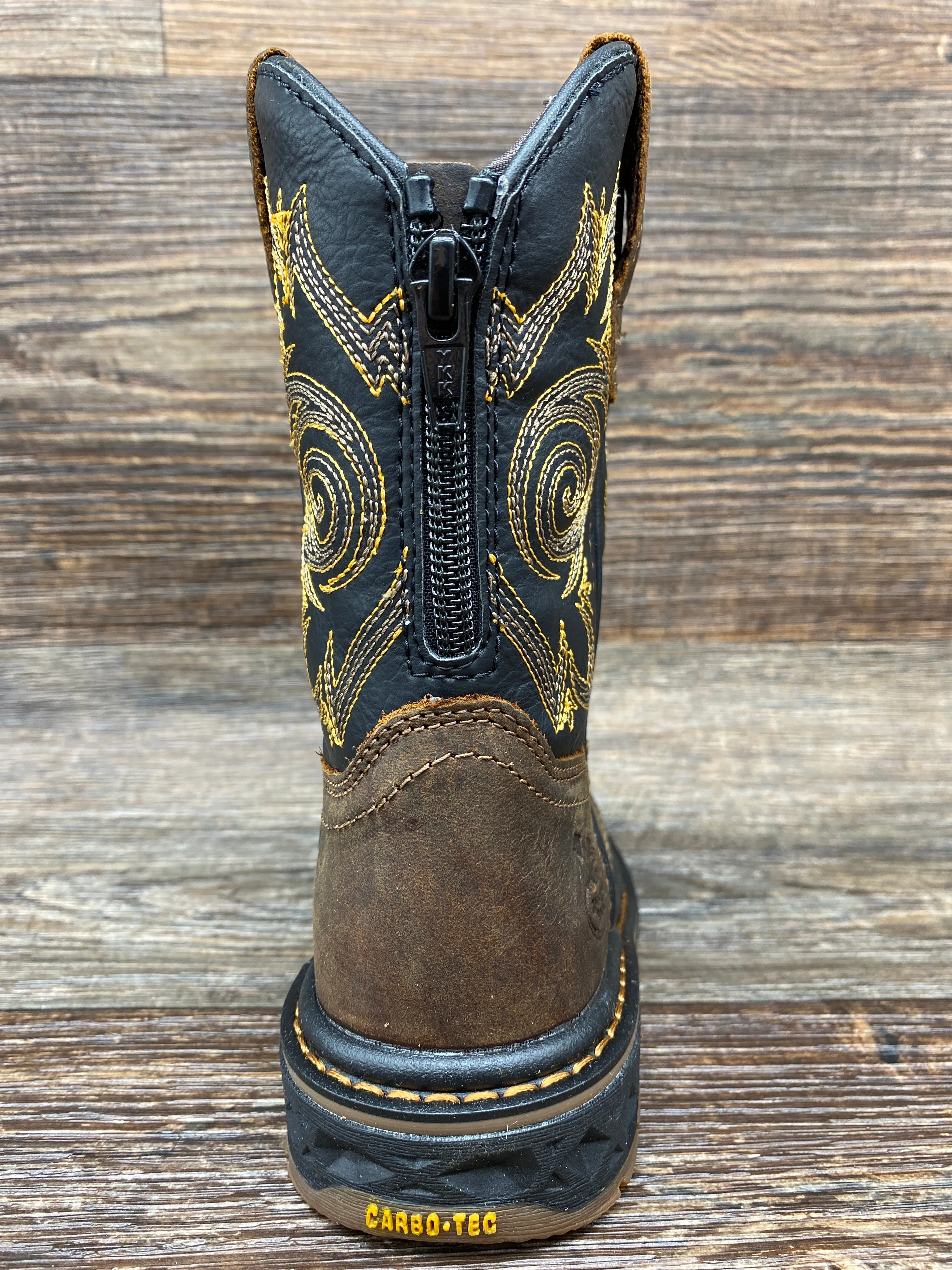 gb00343 Kid's Carbo-Tec Square Toe Work Boot by Georgia