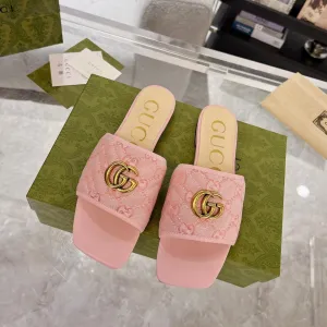 GG EXCLUSIVE SLIDE SANDAL LIGHT PINK FABRIC