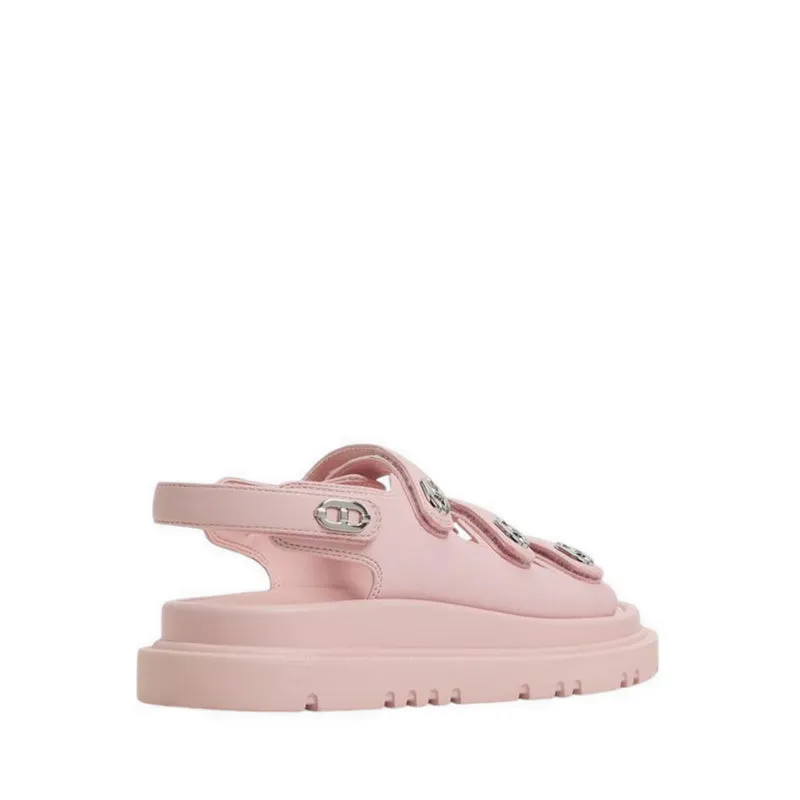 HALENDAR FOOTBED SANDALS - LIGHT PINK