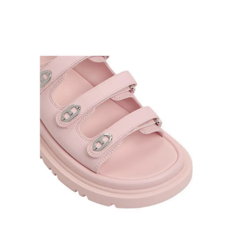HALENDAR FOOTBED SANDALS - LIGHT PINK