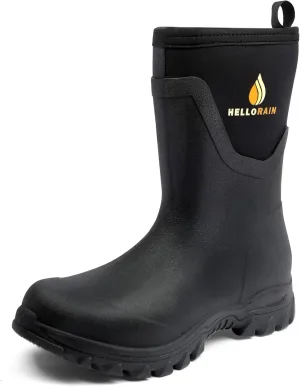 Hellorain Neoprene Rubber Waterproof Rainboots Muck Boots for Women Non-slip Lightweight Breathable Women's Rain Shoes Suitable for Farming, Fishing, Garden