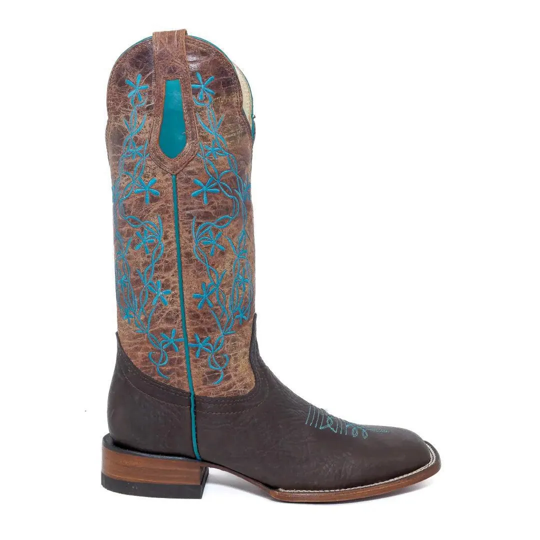 Hondo Women’s Cowgirl Boots 13" Cocoa/Cognac 3493L