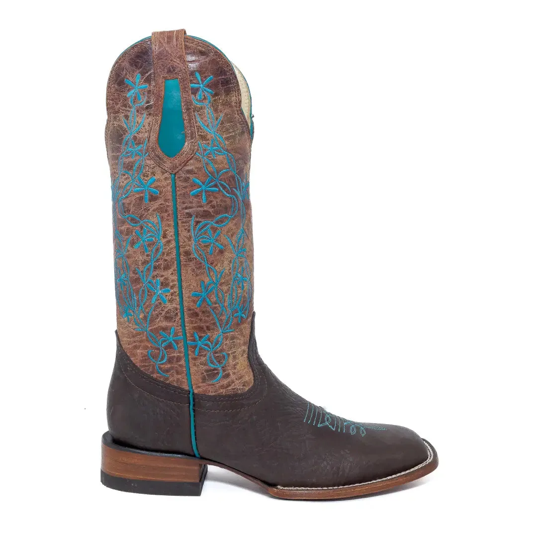 Hondo Women’s Cowgirl Boots 13" Cocoa/Cognac 3493L