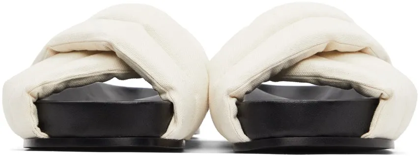Jil Sander Beige Criss Cross Sandals
