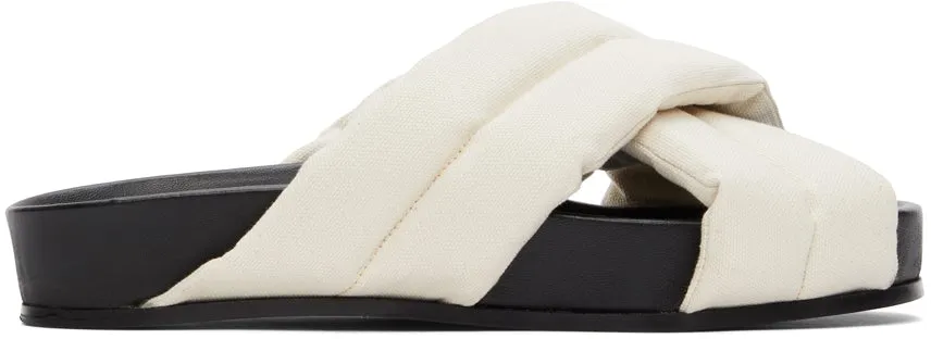 Jil Sander Beige Criss Cross Sandals