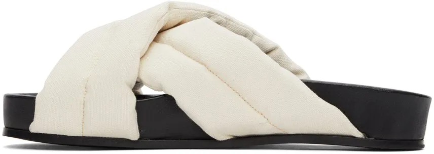 Jil Sander Beige Criss Cross Sandals