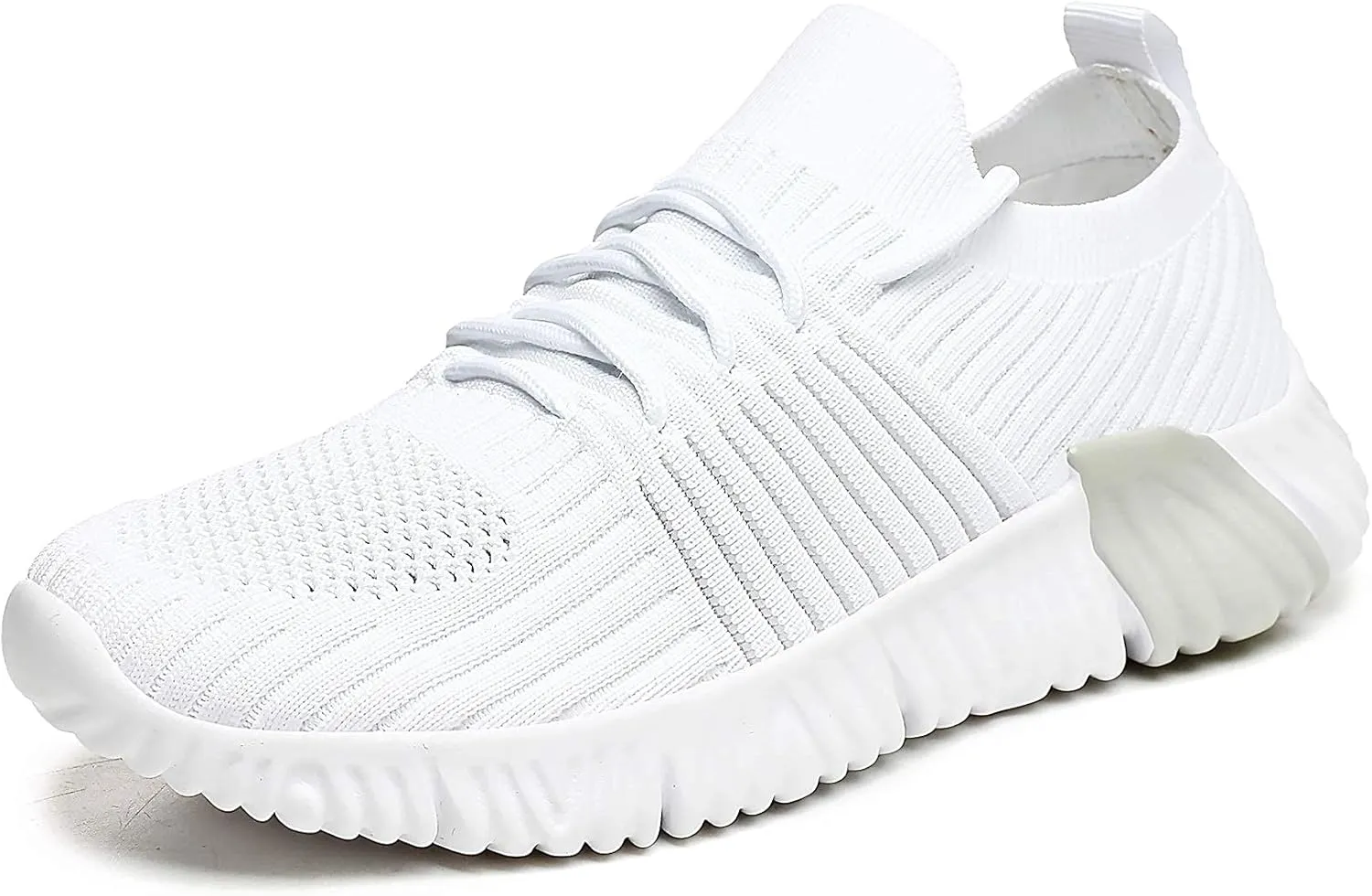 JSWEI Walking Tennis Shoes for Women - Breathable Comfortable Slip On Memory Foam Lightweight Casual Sneakers Lightweight Fashion Sneakers Upgrade Air Cushion Tennis Shoes for Gym Walking Work