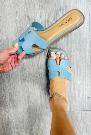 Light Blue Unleash Your Wild Side Sandals