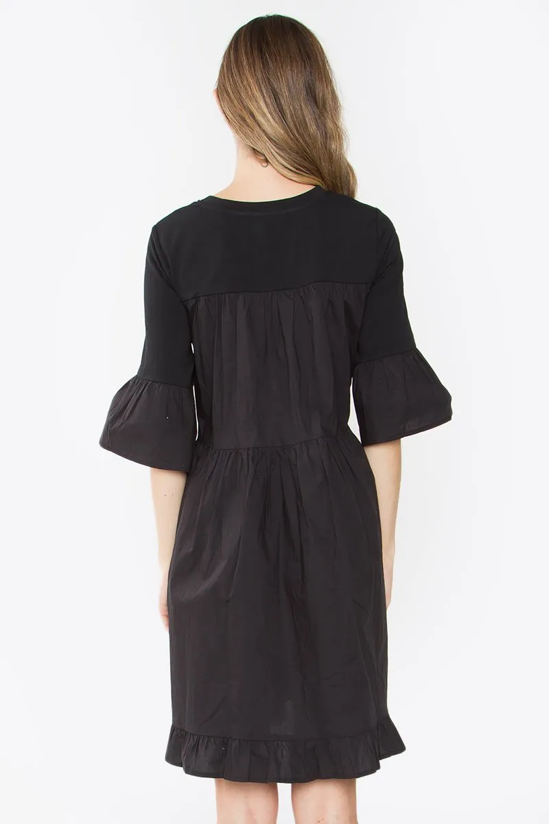 Lukas Knit Poplin Dress
