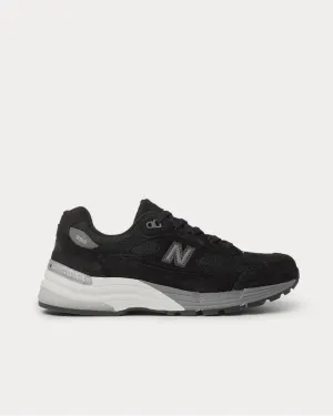 M992 Suede, Nubuck and Mesh  Black low top sneakers