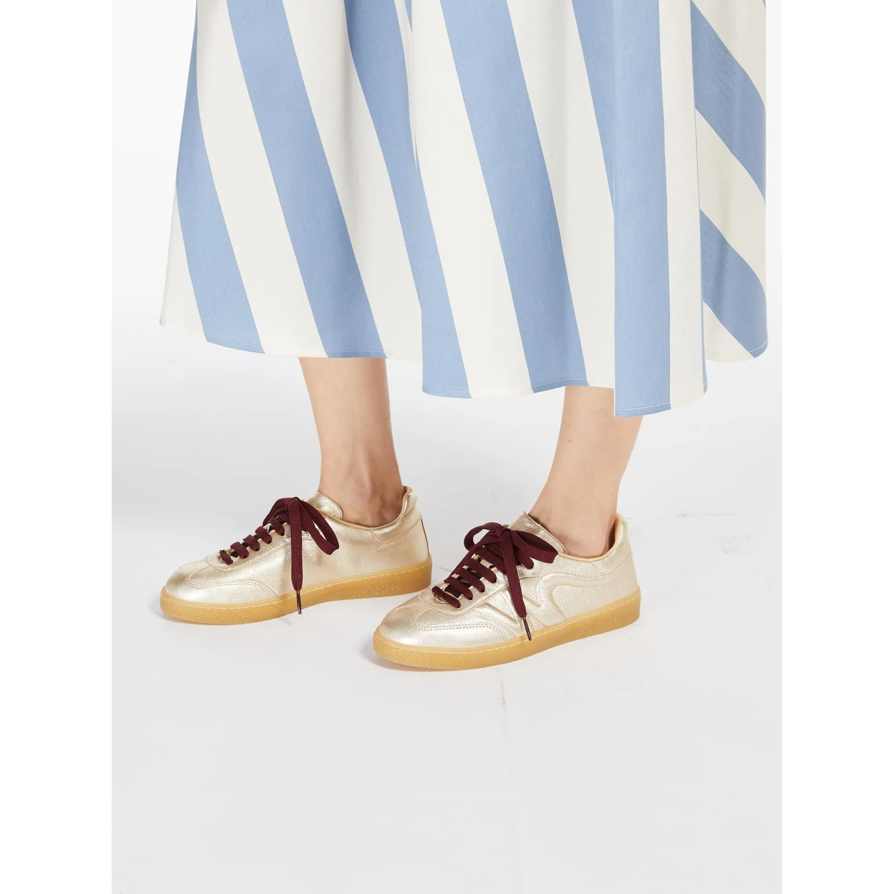 Max Mara Weekend PACOGOLD Gold Leather Sneakers