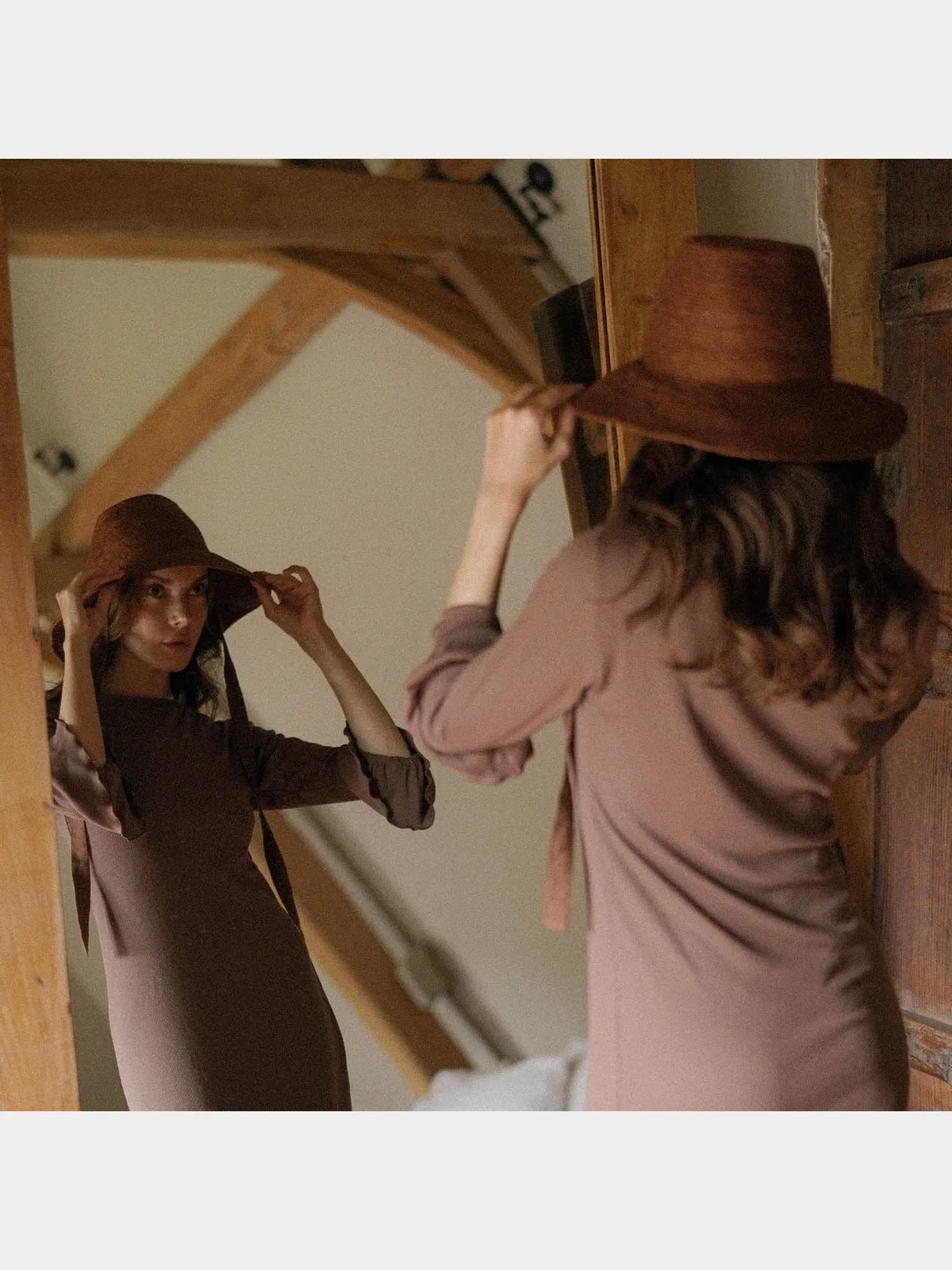 MEG Jute Straw Hat In Burnt Sienna