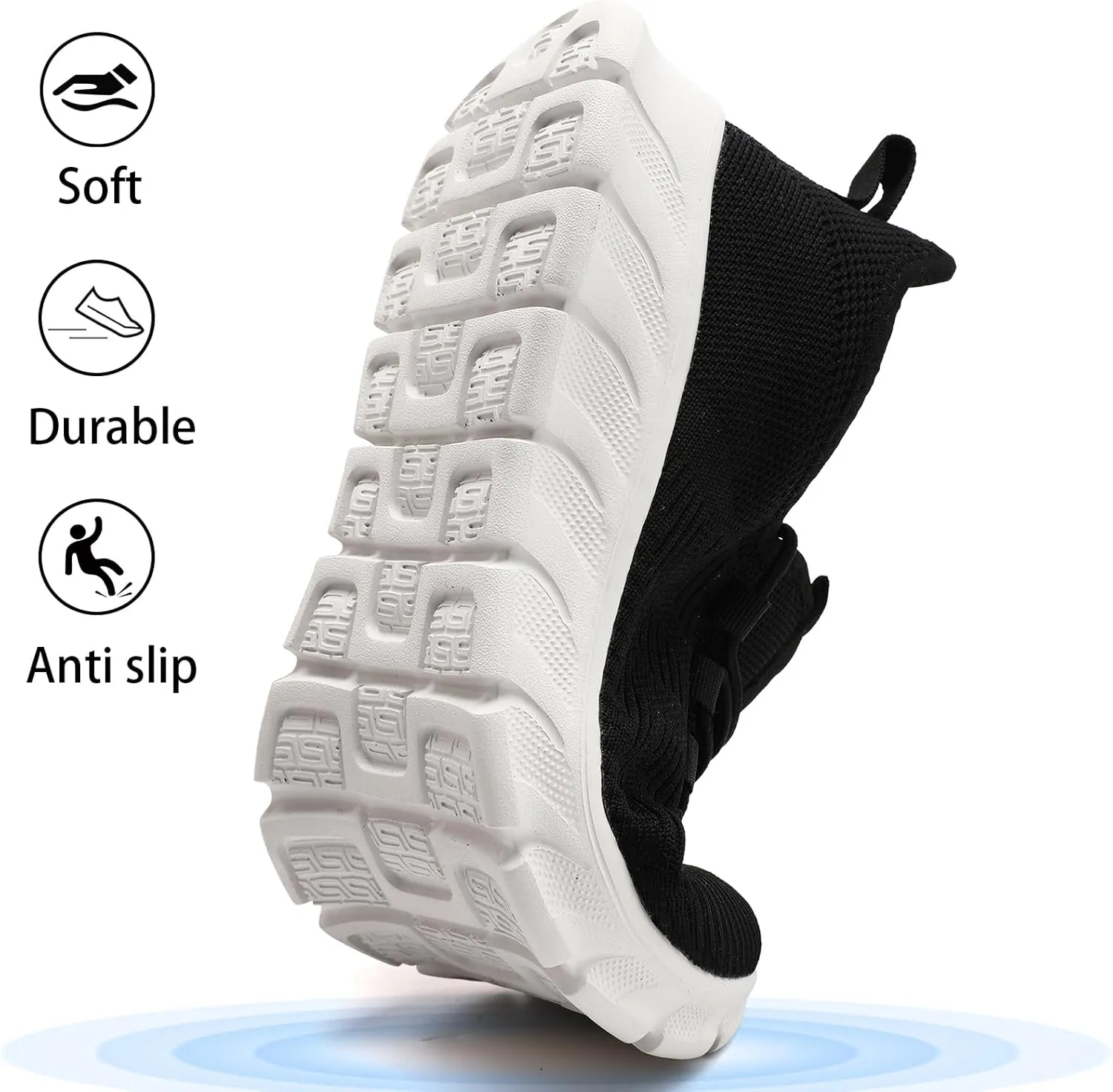 Men Tennis Shoes Running Shoes - Gym Sneakers Shoes Walking Workout Shoes Non Slip Walking Athletic Slip on Breathable Mesh Comfortable Lightweight Casual Fashion Sports Shoes