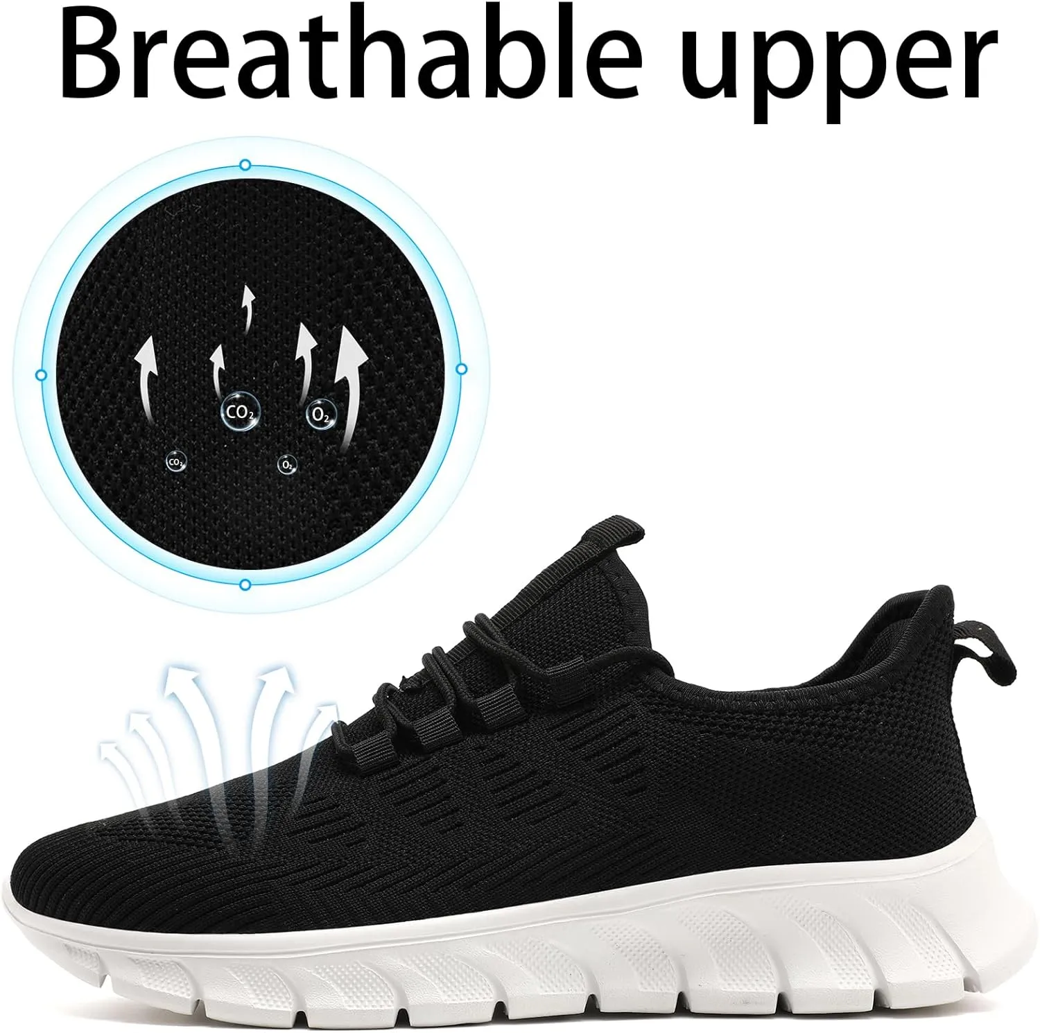 Men Tennis Shoes Running Shoes - Gym Sneakers Shoes Walking Workout Shoes Non Slip Walking Athletic Slip on Breathable Mesh Comfortable Lightweight Casual Fashion Sports Shoes