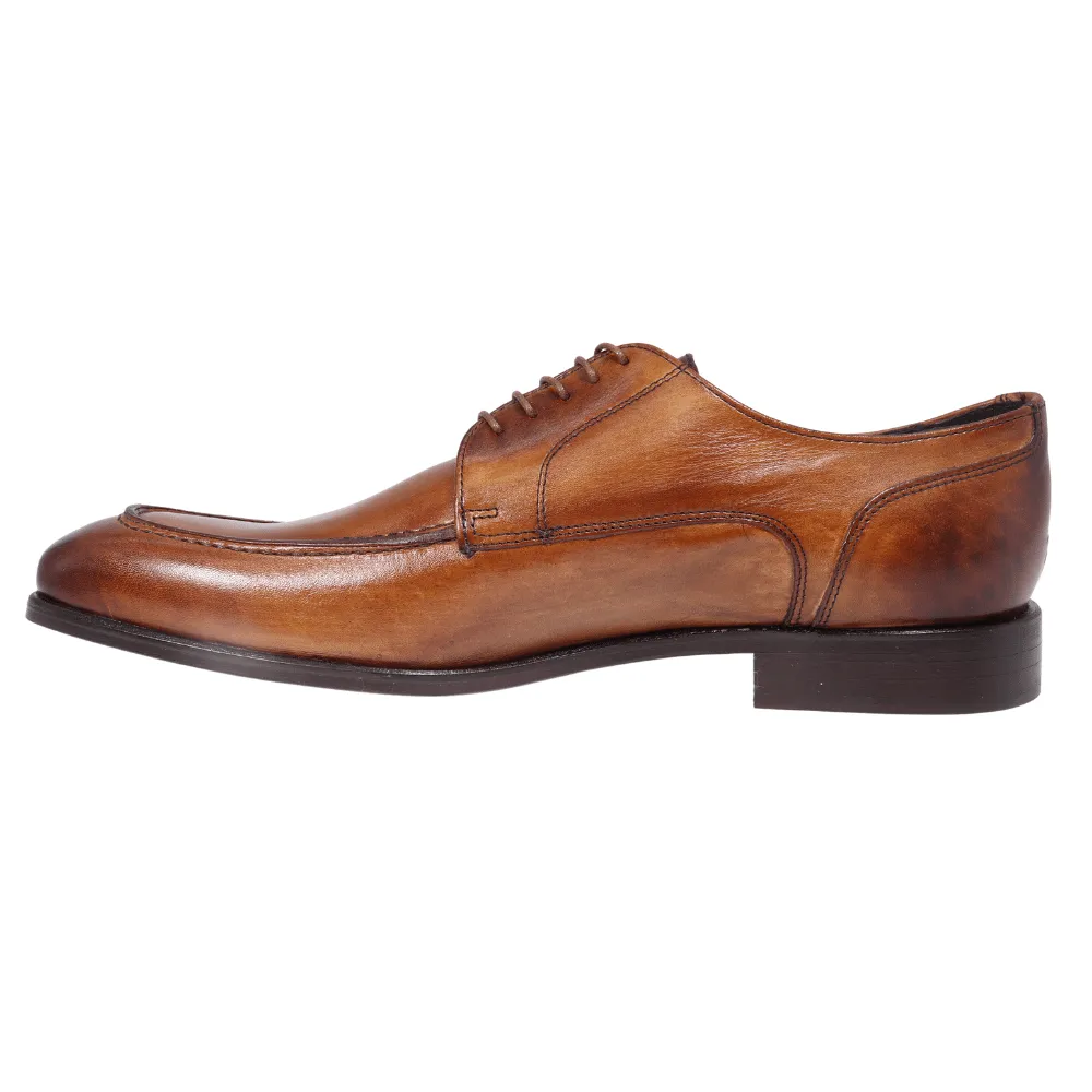 Men's Derby Calf Leather Tan (MER7317)