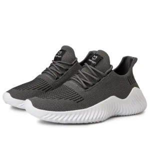 Men’s Sneakers Outdoor Road Shoes Breathable Lightweight Non-Slip - Grey Size US10.5 = EU45