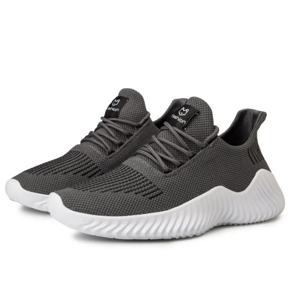 Men’s Sneakers Outdoor Road Shoes Breathable Lightweight Non-Slip - Grey Size US10.5 = EU45