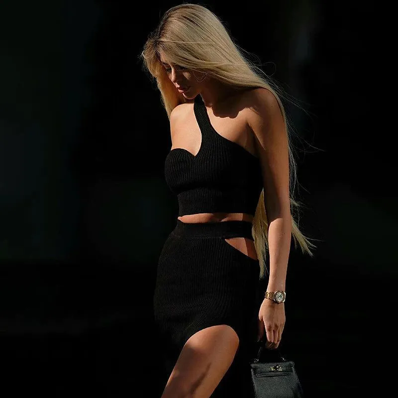 Miley One Shoulder Cut Out Set