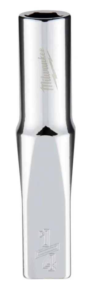Milwaukee 45-34-9014 Socket, 1/4 in Socket, 1/4 in Drive, 6-Point, Chrome Vanadium Steel, Chrome :CD: QUANTITY: 1