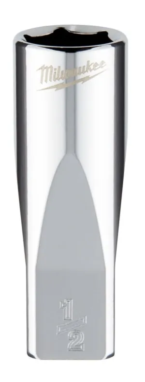 Milwaukee 45-34-9020 Socket, 1/2 in Socket, 1/4 in Drive, 6-Point, Chrome Vanadium Steel, Chrome :CD: QUANTITY: 1