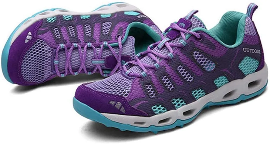 MIOKE Women's Lightweight Mesh Hiking Shoes Outdoor Running Trail Hiker Non-Slip Climbing Backpacking Shoes