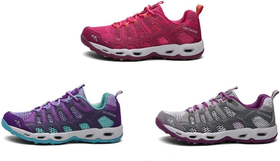 MIOKE Women's Lightweight Mesh Hiking Shoes Outdoor Running Trail Hiker Non-Slip Climbing Backpacking Shoes