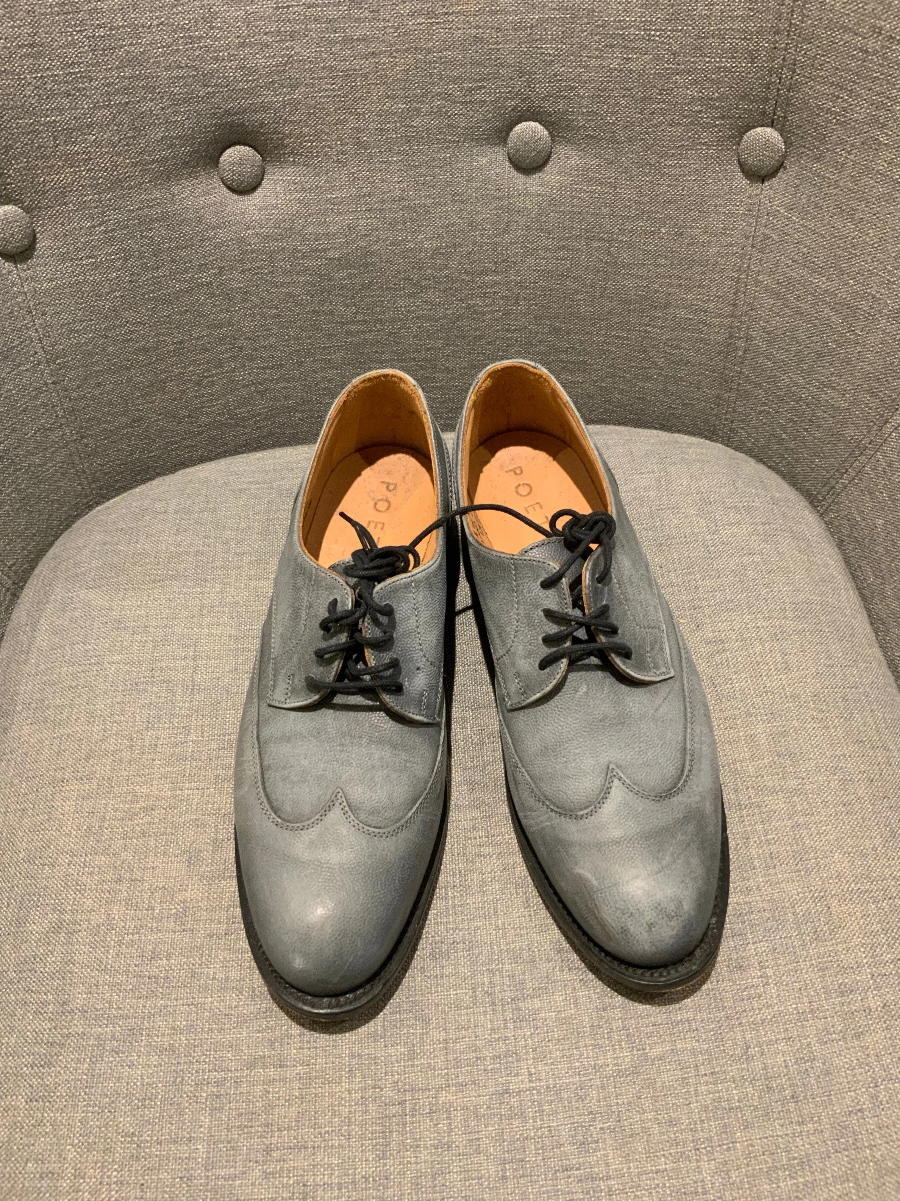 POETRY Made in England Leather Round-Toe Oxford Lace Up Shoes Size 39 US 9 UK 6 ladies