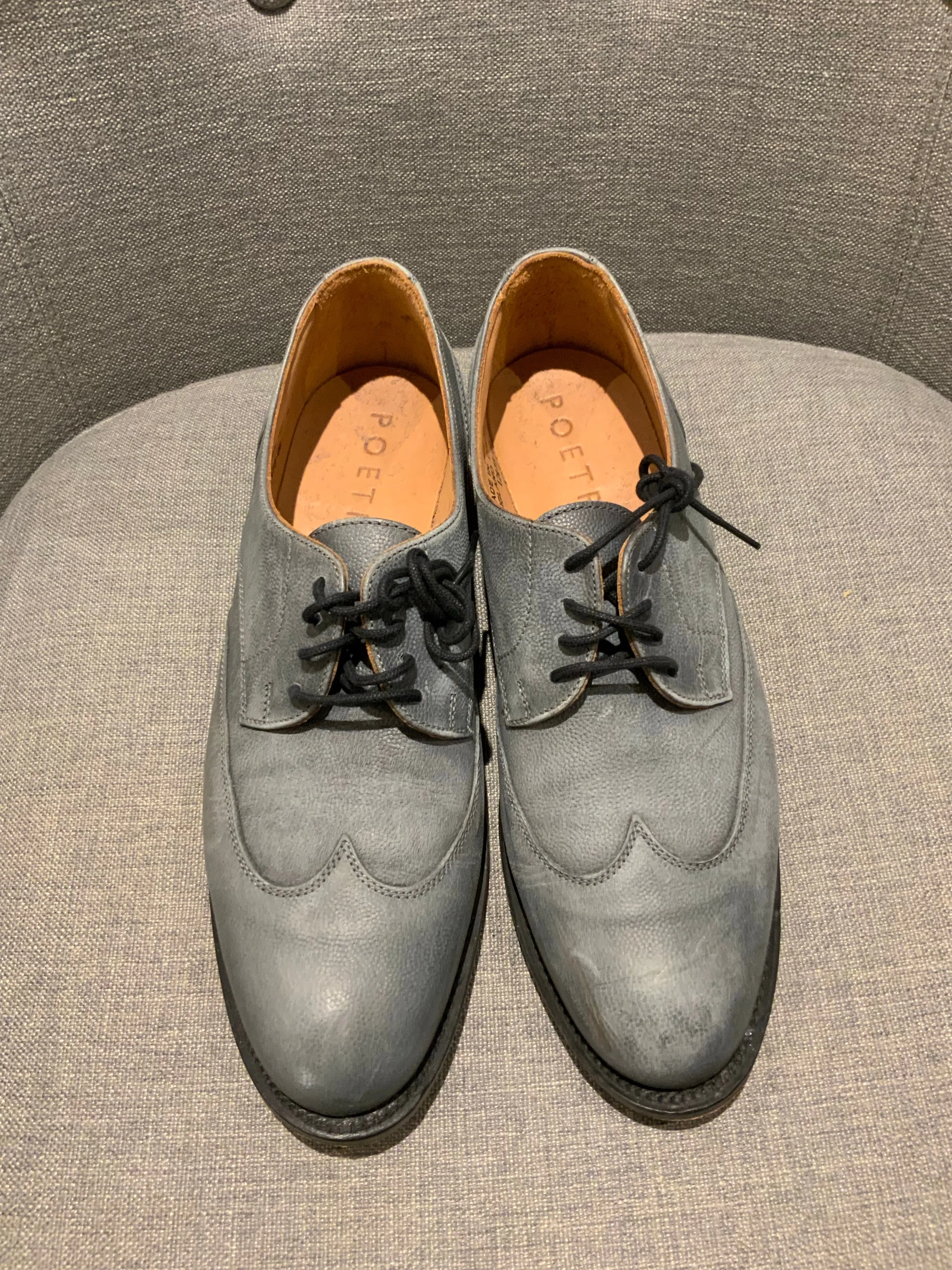 POETRY Made in England Leather Round-Toe Oxford Lace Up Shoes Size 39 US 9 UK 6 ladies